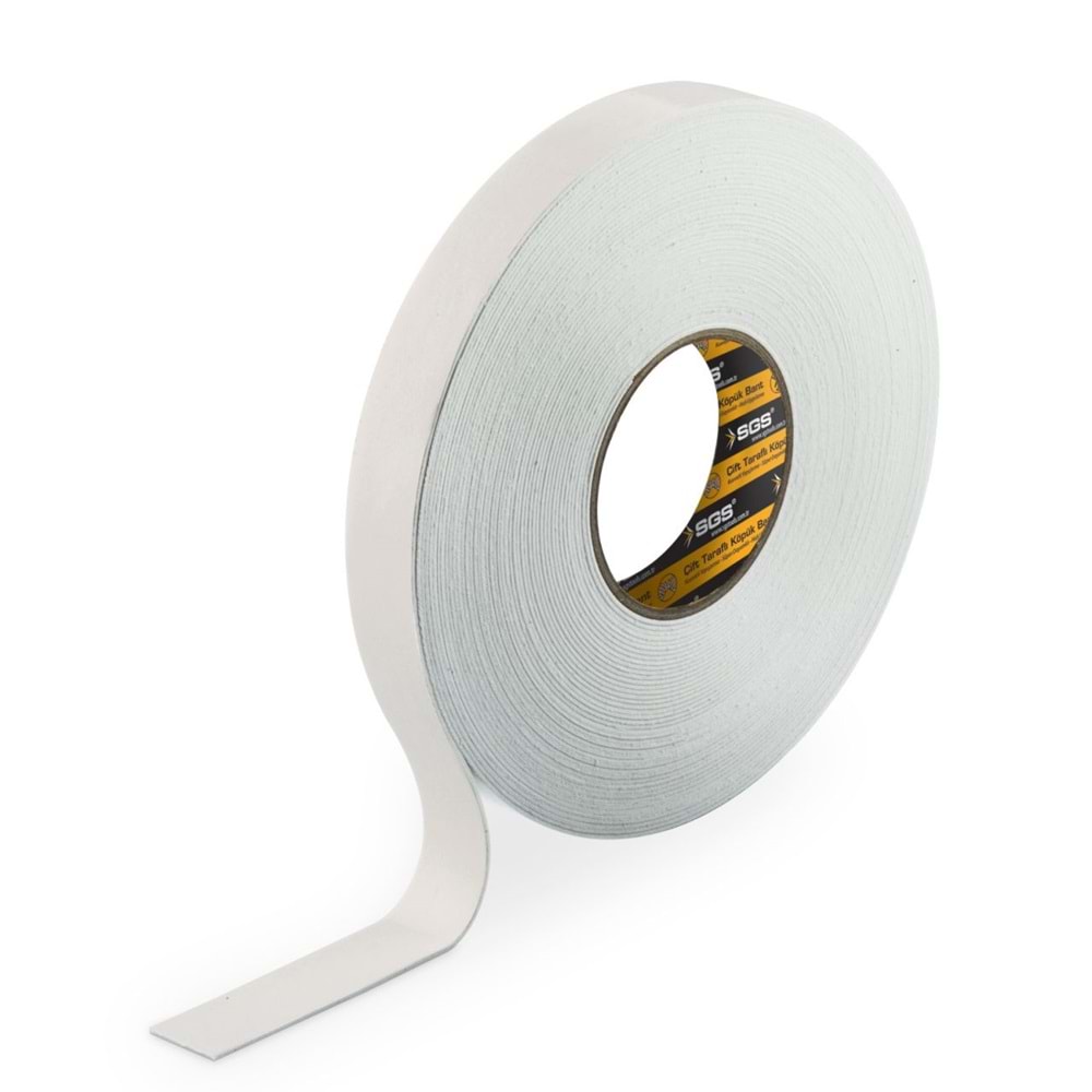 SGS Çift Taraflı Köpük Bant 18mm 20mt